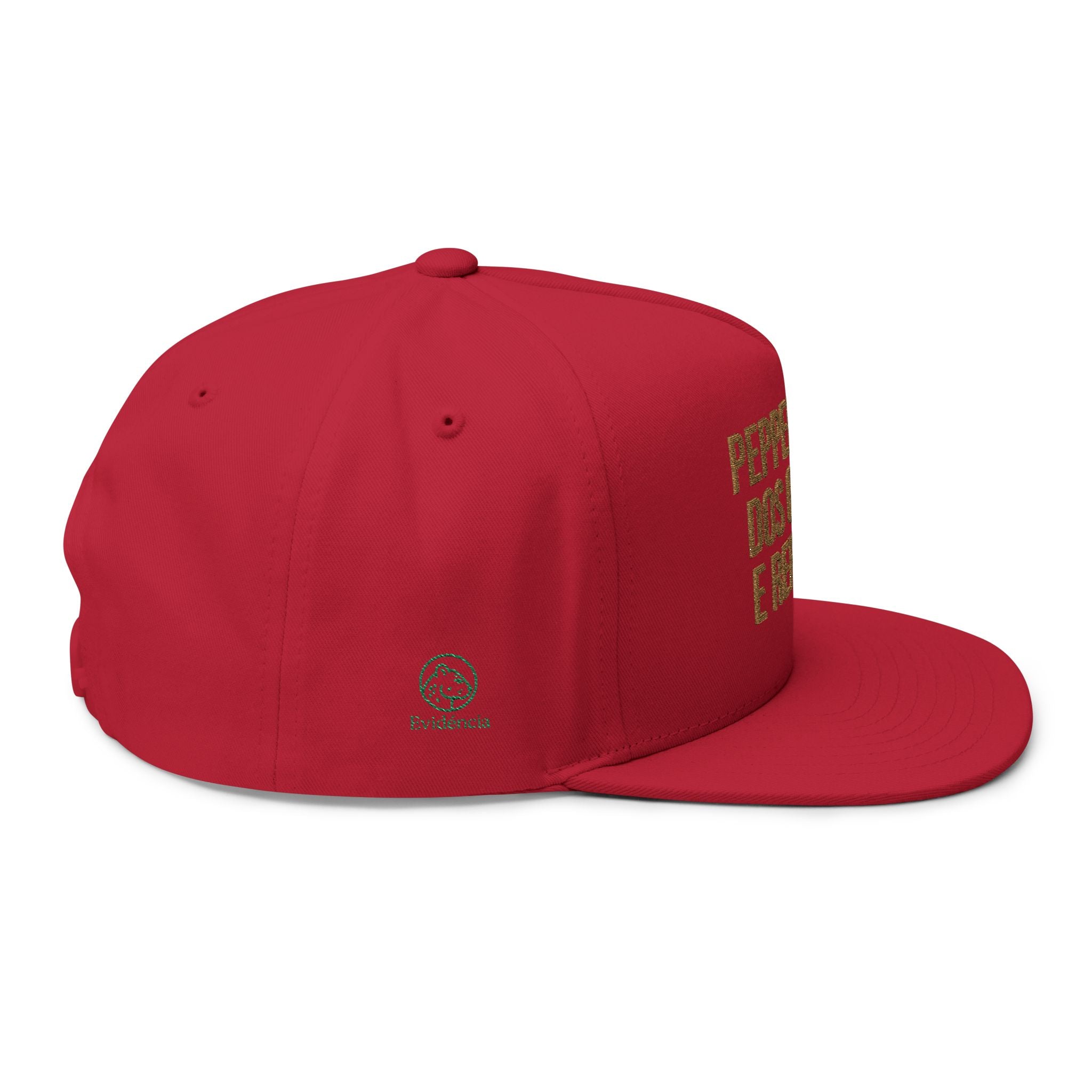 Embroidered Flat Bill Cap — 'PEPPER NO CU DOS OTHERS E REFRESCO' Statement Snapback