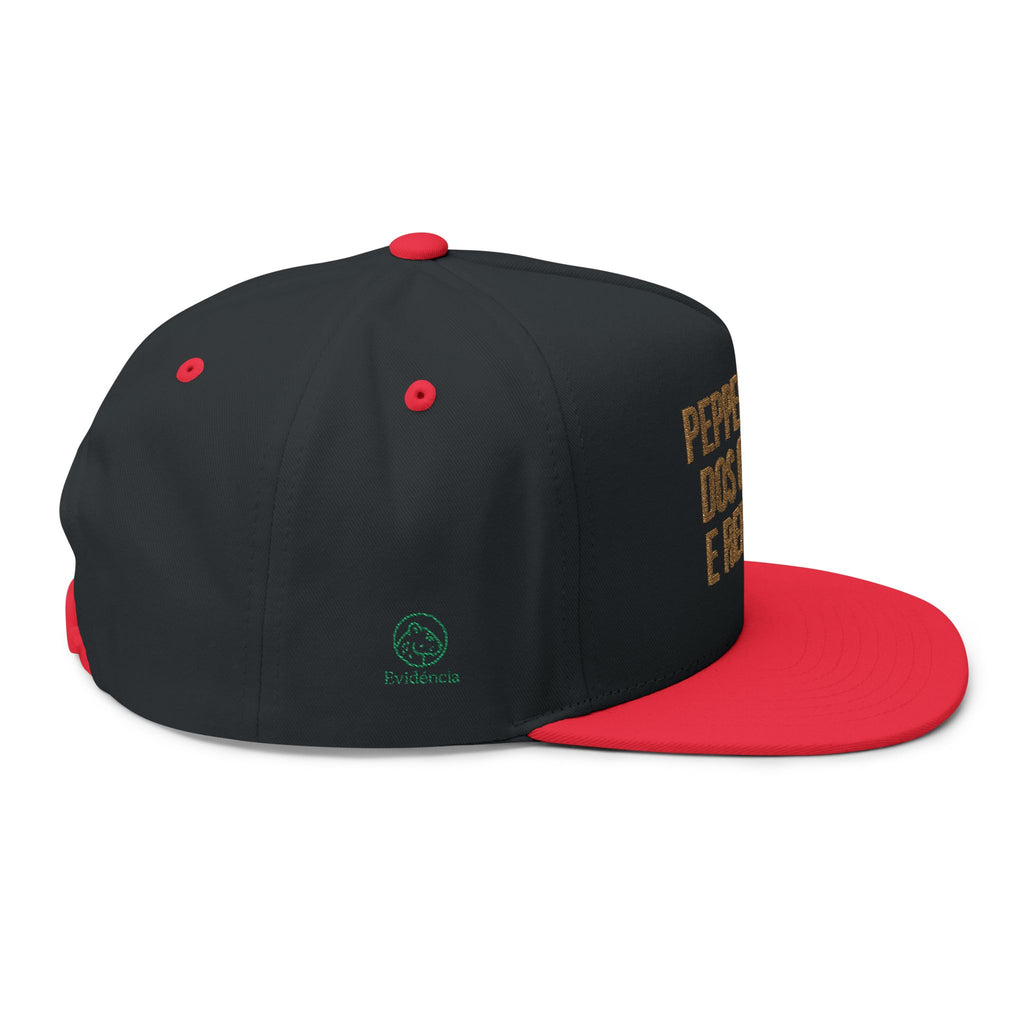 Embroidered Flat Bill Cap — 'PEPPER NO CU DOS OTHERS E REFRESCO' Statement Snapback