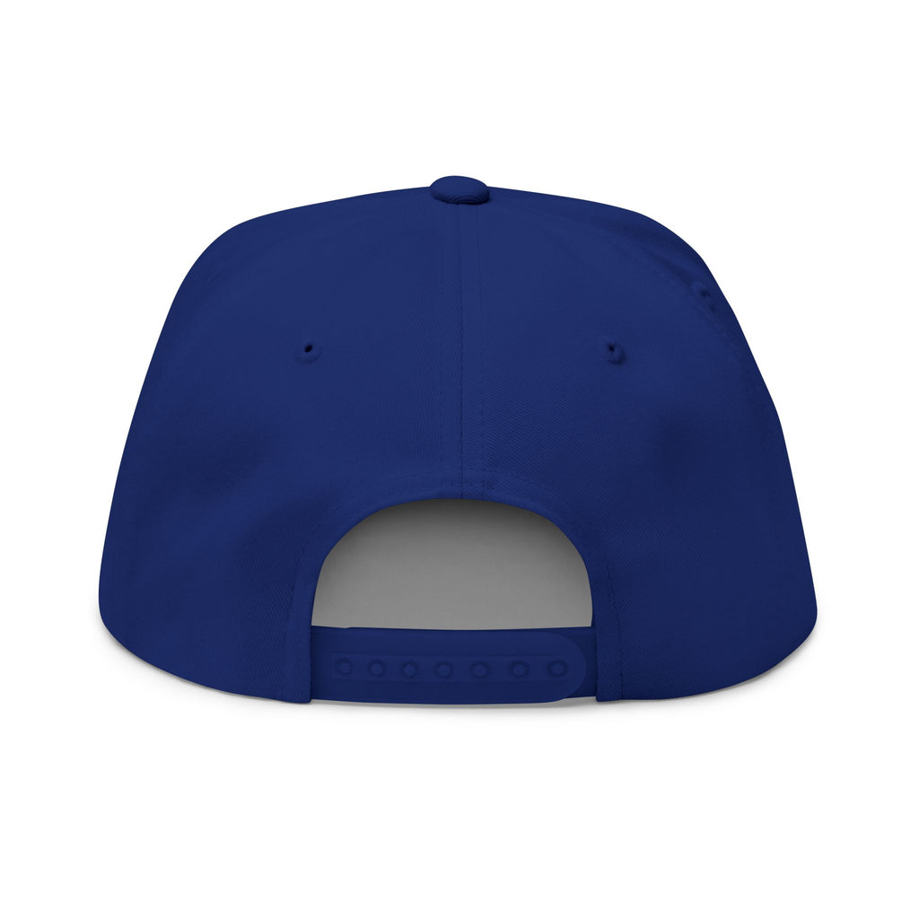 Embroidered Flat Bill Cap — 'PEPPER NO CU DOS OTHERS E REFRESCO' Statement Snapback