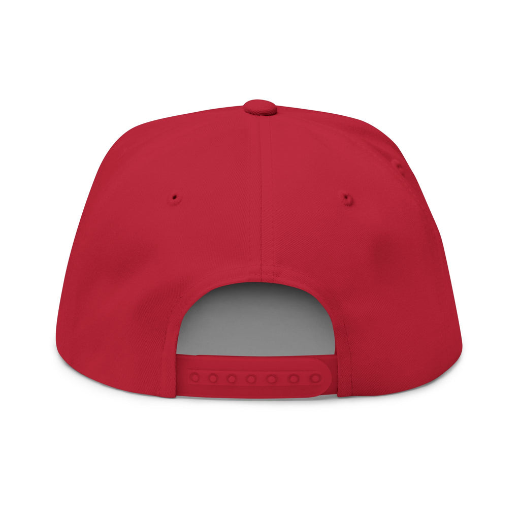 Embroidered Flat Bill Cap — 'PEPPER NO CU DOS OTHERS E REFRESCO' Statement Snapback