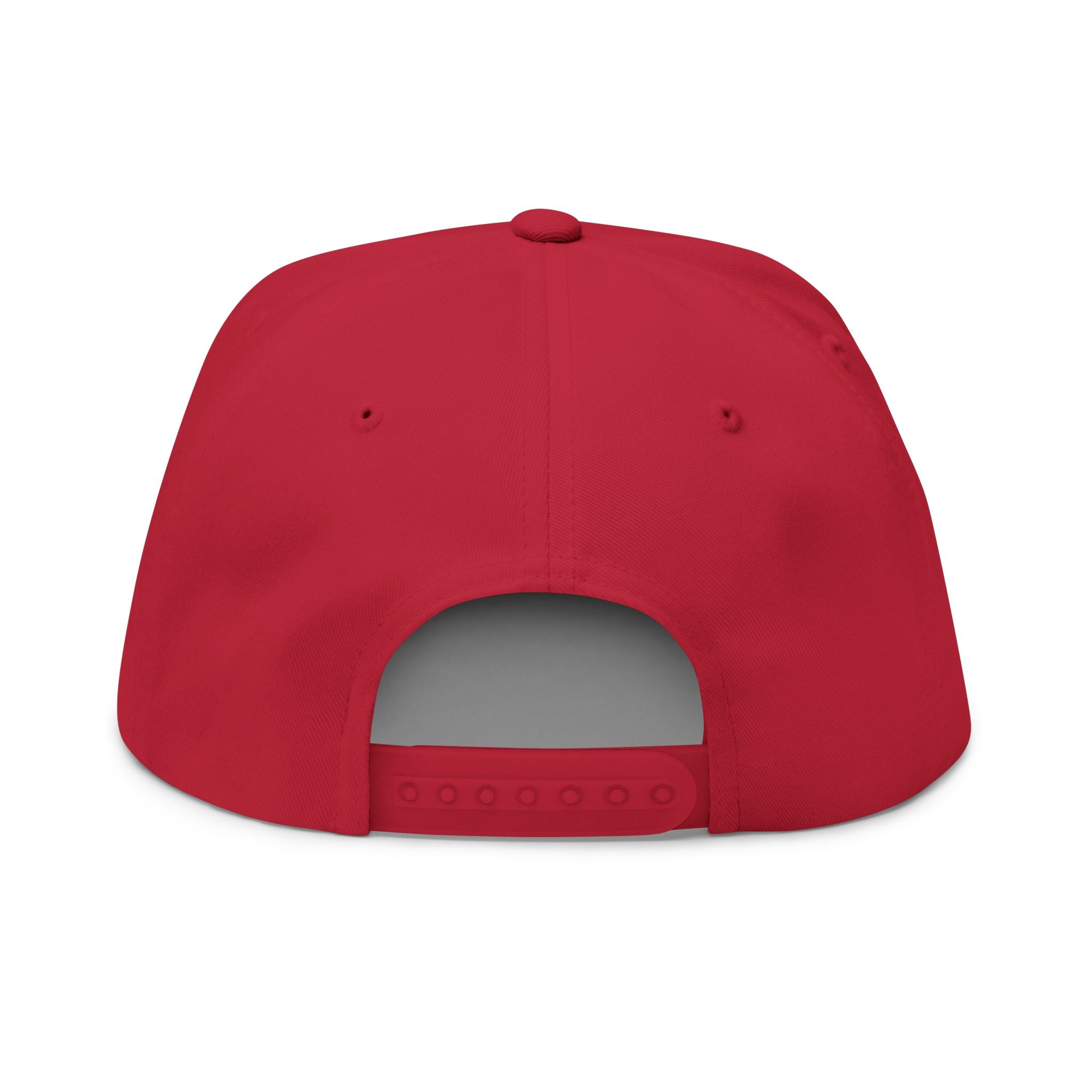 Embroidered Flat Bill Cap — 'PEPPER NO CU DOS OTHERS E REFRESCO' Statement Snapback