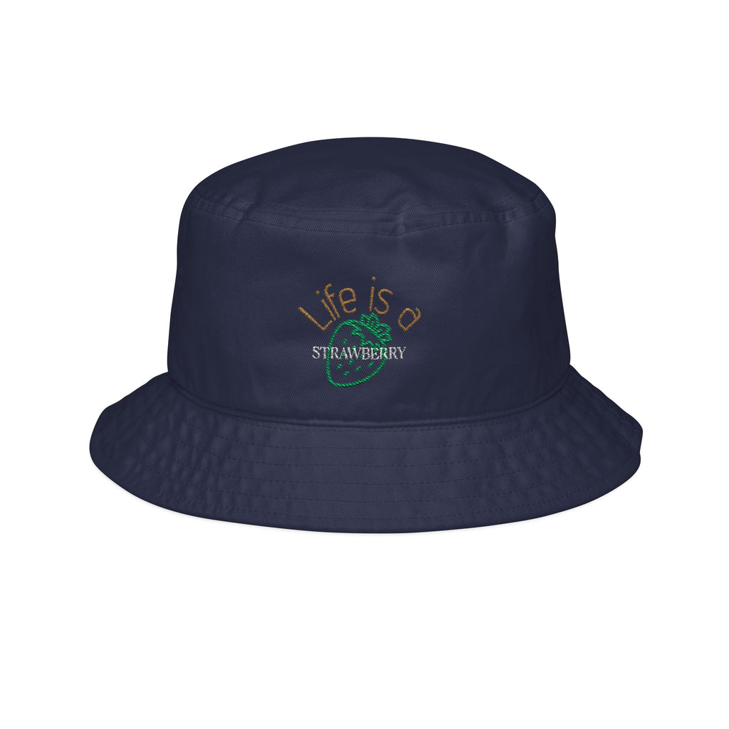 'Life Is a Strawberry' Embroidered Bucket Hat III