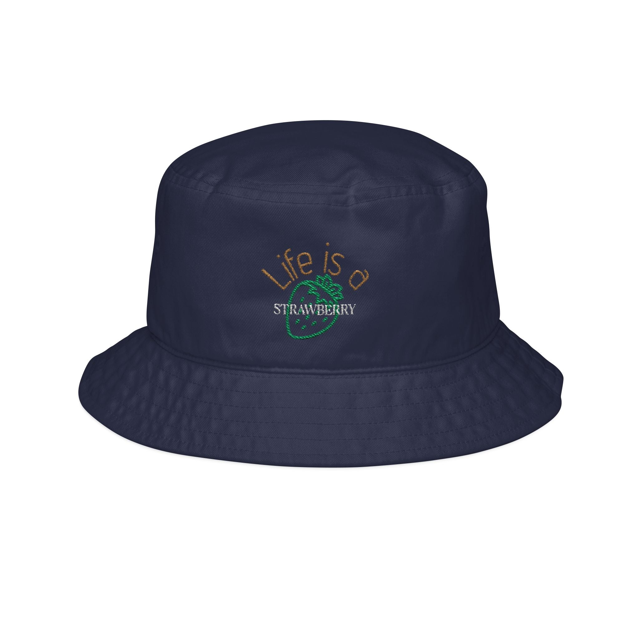 'Life Is a Strawberry' Embroidered Bucket Hat III