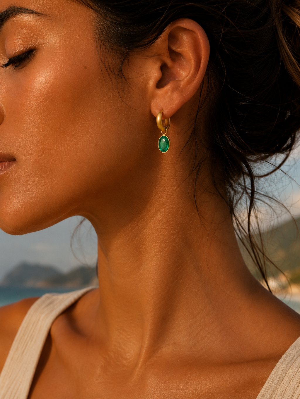 Costa Verde Huggie Earrings