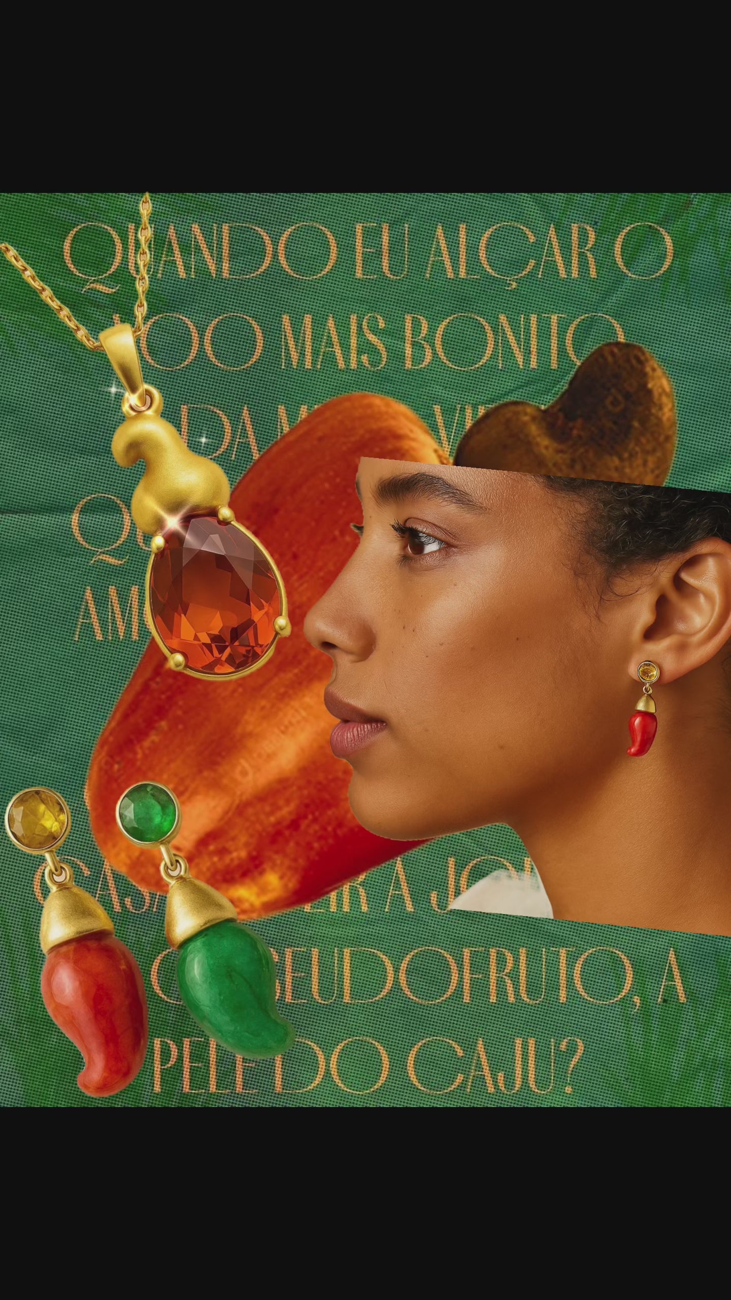 GIF of caju jewelry pieces